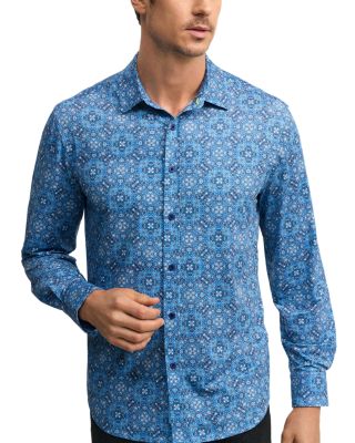 Robert Graham - Zante Performance Stretch Printed Classic Fit Button Down Shirt