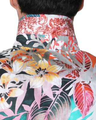 Beach Santa Cotton Printed Classic Fit Button Down Shirt