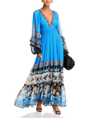 Ainka Tiles Plunging Neck Dress