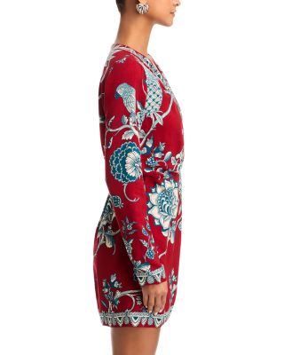 Tropical Landing Mini Wrap Dress