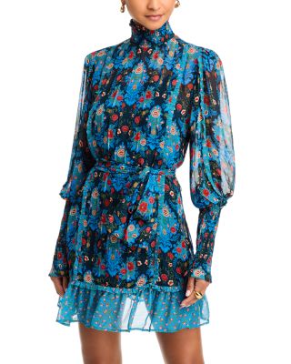 FARM Rio - Arabesque Floral Pleated Dress