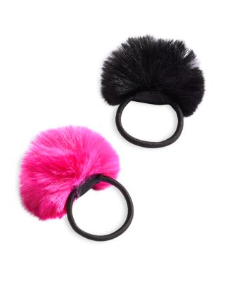 Girls' Faux Rex Pom Hair Elastics - One Size
