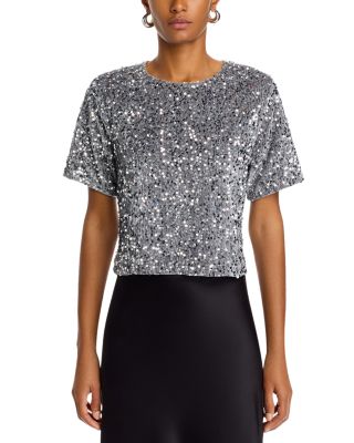 Cressa Sequined Velvet Top