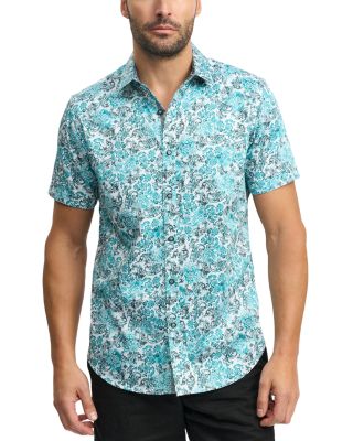Robert Graham - Downing Cotton Stretch Satin Paisley Classic Fit Button Down Shirt