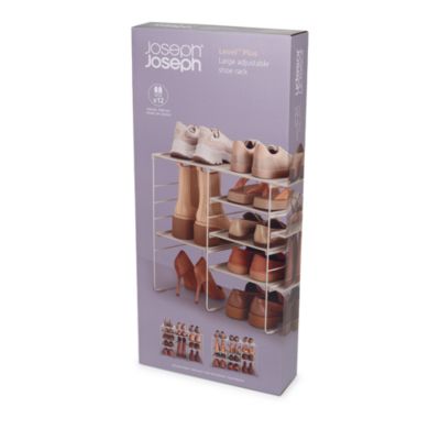 Level Plus Adjustable Shoe Rack, Stores 12 Pairs