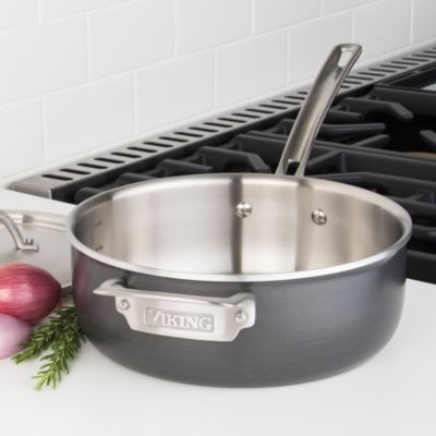 Hard Anodized 10 Pc Cookware Set with Stainless Steel Interior