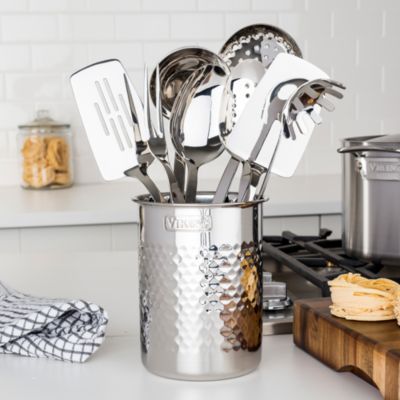 9 Piece Stainless Steel Utensil Set with Holder