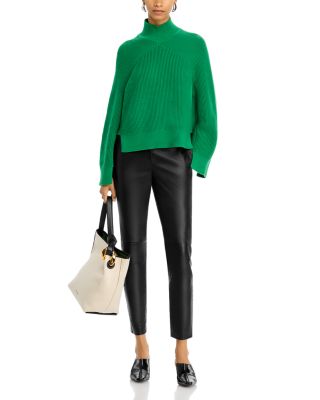 Paneled Turtleneck Sweater