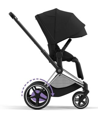 e-PRIAM 2 Stroller in Chrome with Black Handles