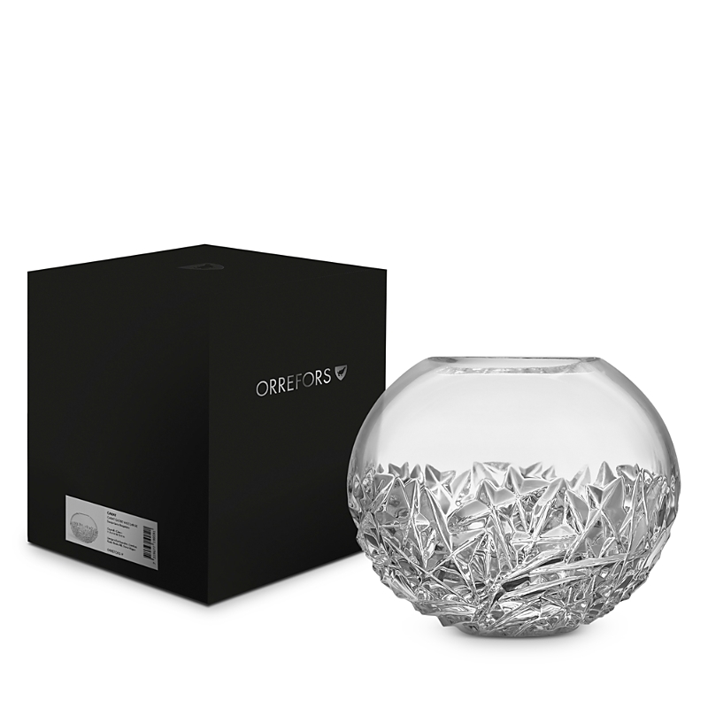 Orrefors Carat Globe Large Vase In Clear