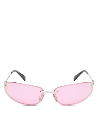 A50S Rimless Oval Sunglasses, 69mm