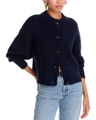 Frame Crewneck Cardigan Sweater