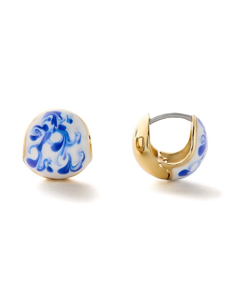 ANA LUISA STATEMENT EARRINGS - MINI ABBY MARBLE BLUE