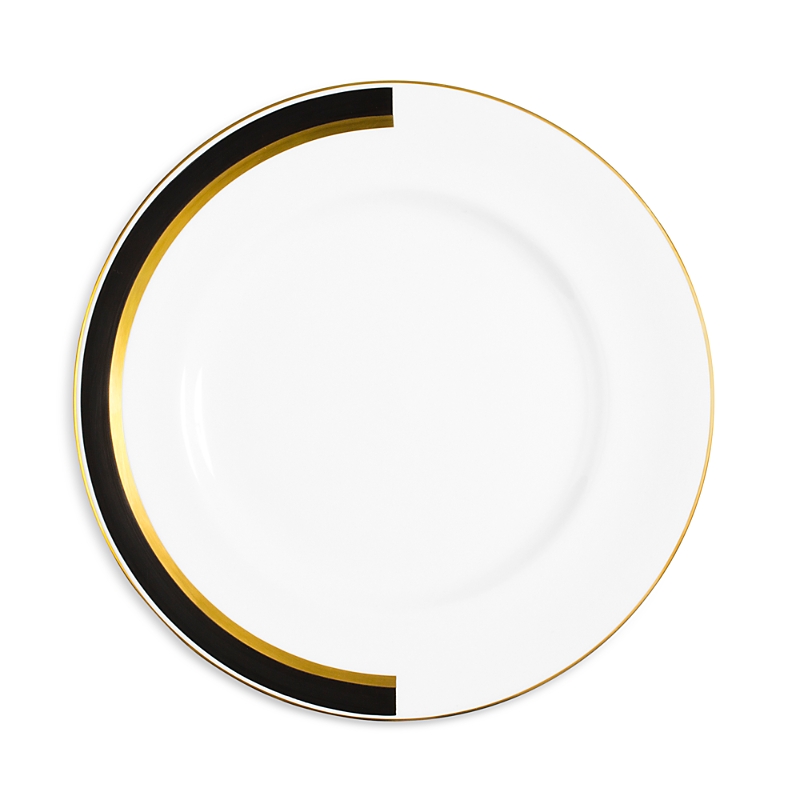 Richard Brendon Arc Rimmed Bread & Butter Plate In Gold/matte Black/white