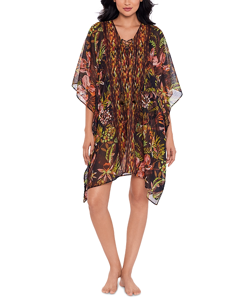 Miraclesuit Botanico Caftan Cover-up In Black/multi
