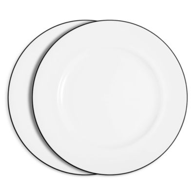 Line Rimmed Dinner Plate