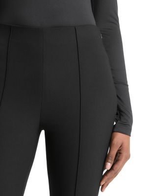 Mid Rise Pintucked Cropped Pants