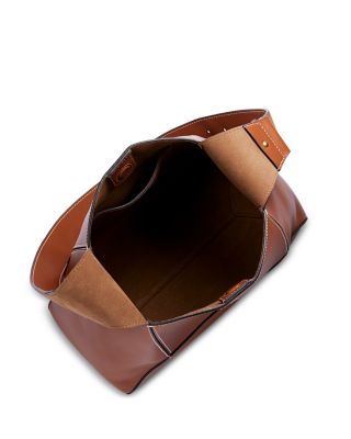 Diamond Hobo Leather Shoulder Bag