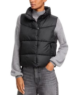 AQUA - Cire Crop Padded Vest - Exclusive