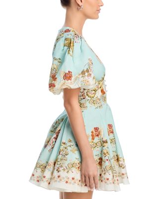 Balloon Sleeve Mini Dress