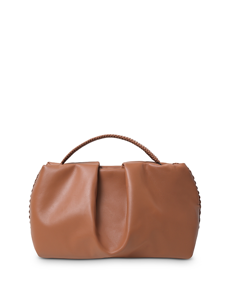 Callista Pleated Clutch In Caramel