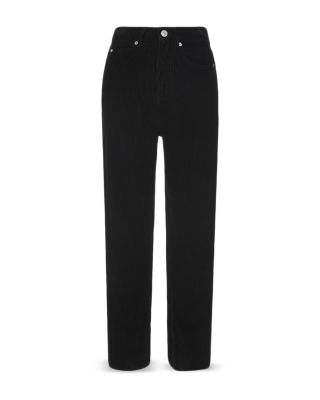 High-Rise Cropped Corduroy Pants