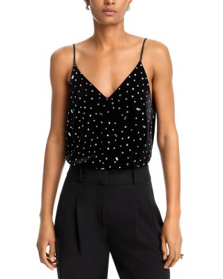 MILLY - Izzy Rhinestone Velvet Camisole