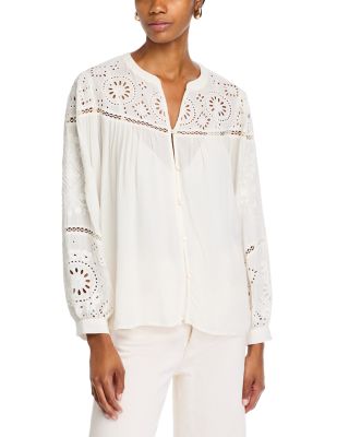 Velvet by Graham & Spencer - Libby Open Embroidery Top