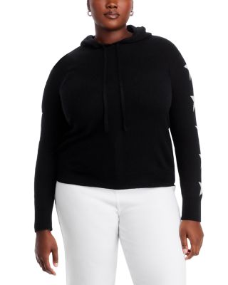 100% Cashmere Star Sleeve Hoodie Sweater - Exclusive