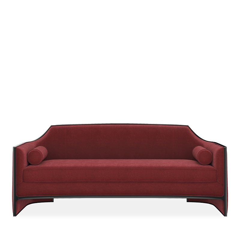 Caracole The Cat's Meow Sofa In Almost Black/rouge
