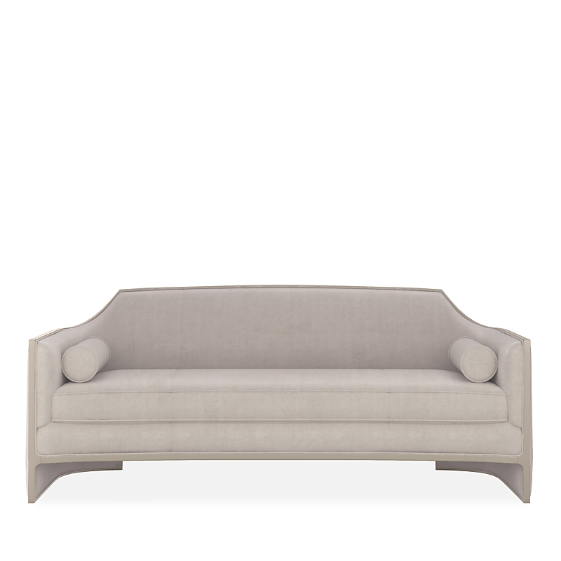 Caracole The Cat's Meow Sofa In Soft Silver Paint/moonstone