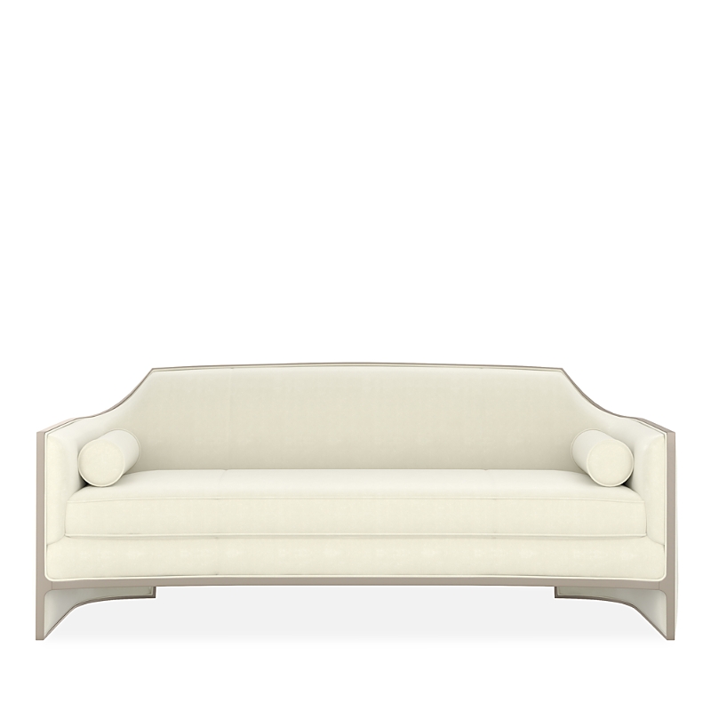 Caracole The Cat's Meow Sofa In Soft Silver Paint/pearl