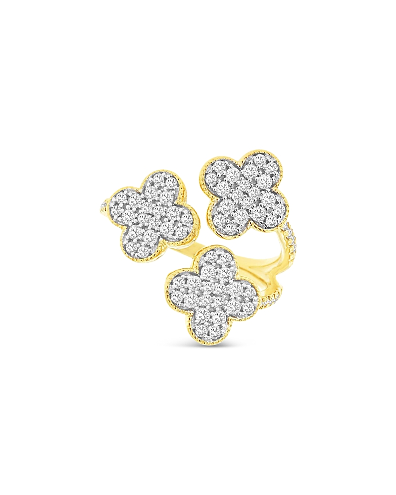BLOOMINGDALE'S FINE COLLECTION DIAMOND TRIPLE CLOVER RING IN 14K YELLOW GOLD, 0.75 CT. T. W.