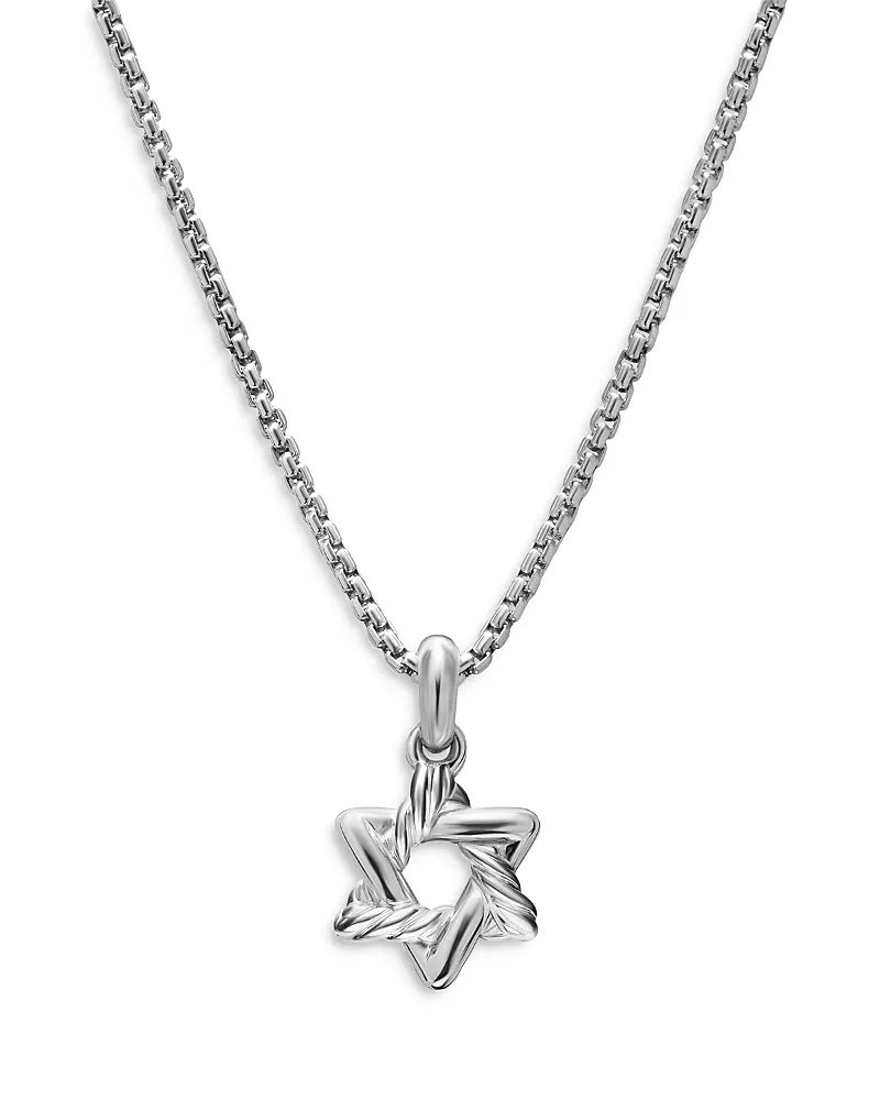 David Yurman Star of David Pendant Necklace in Sterling Silver, 9.6mm
