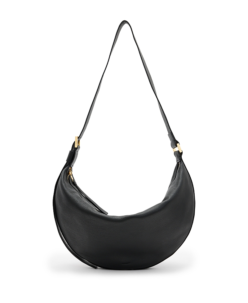Allsaints Half Moon Leather Shoulder Bag