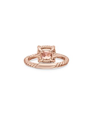 Petite Ch&acirc;telaine&reg; Pav&eacute; Bezel Ring in 18K Rose Gold with Morganite