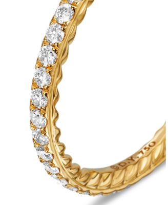 18K Yellow Gold DY Eden Band Ring with Diamonds