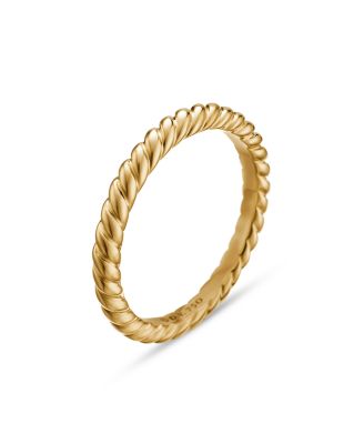 18K Yellow Gold DY Unity Cable Band Ring