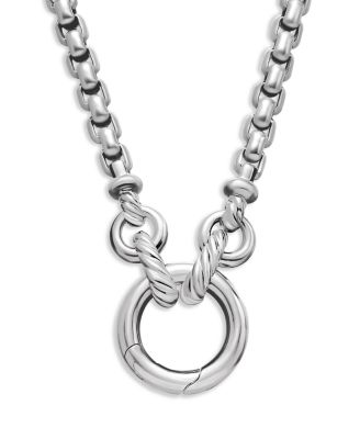 Sterling Silver Amulet Holder Box Chain Necklace, 18"