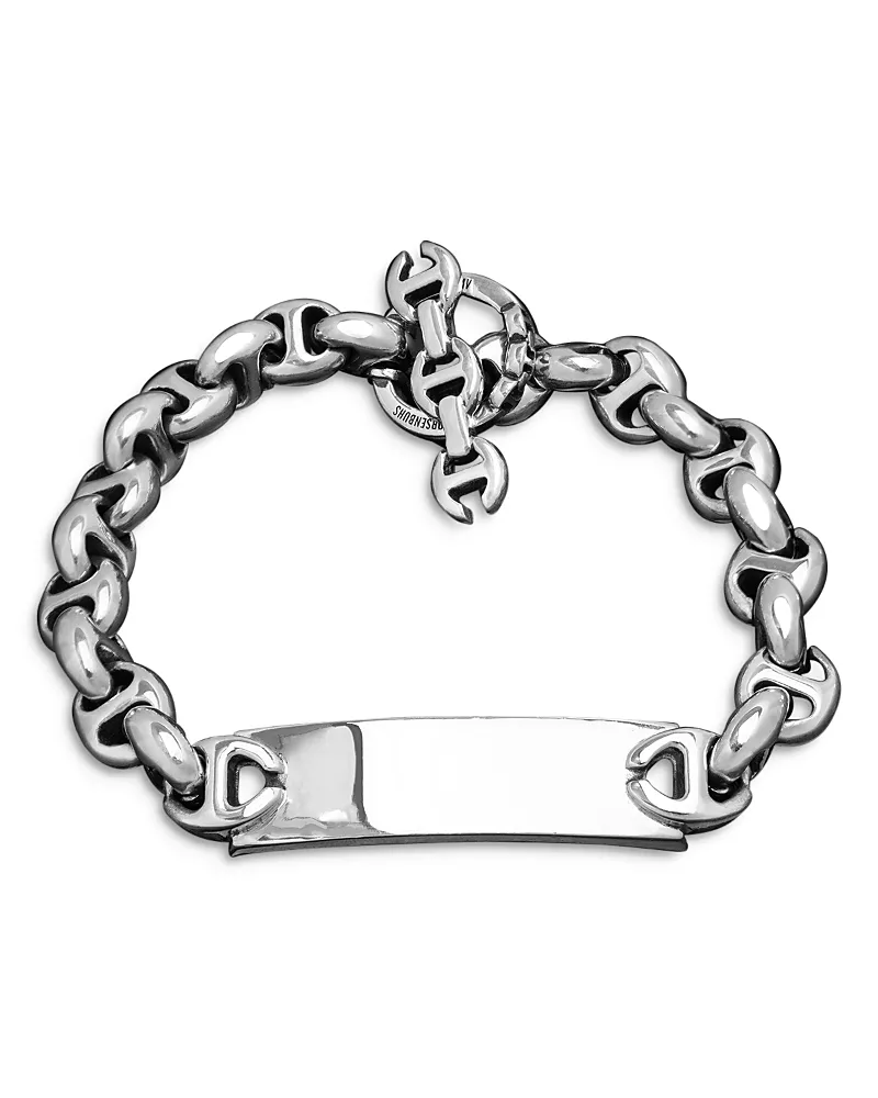 Hoorsenbuhs Men's Sterling Silver Heritage Id Plate Toggle Bracelet