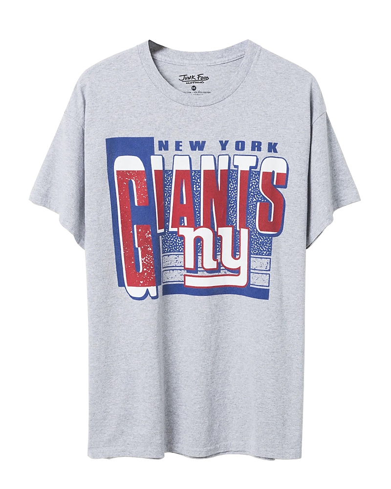 Junk Food Clothing Unisex Nfl New York Giants Complete Tee In Heather Gray