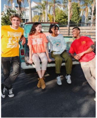  Unisex NFL Pittsburgh Steelers Oversized Ringer Tee