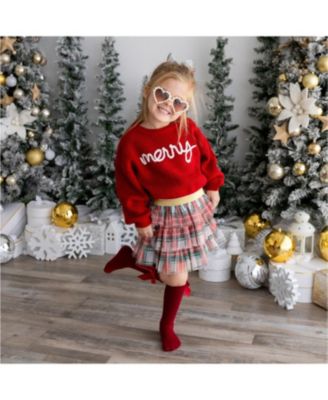  Christmas Plaid Tiered Tutu - Little Kid