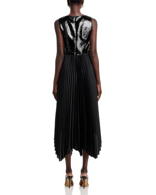The Mave Sequin Pleated Skirt Dress