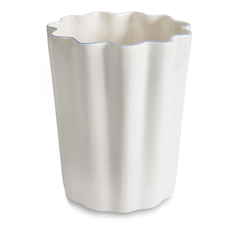 Kassatex Le Marais Waste Basket In White