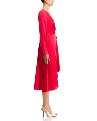 Victoria Tie Waist Long Sleeve Midi Dress