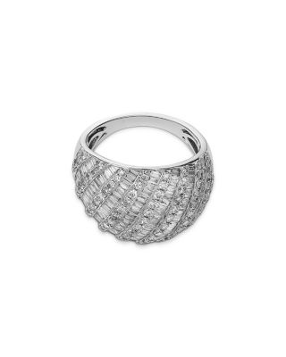 Diamond Statement Ring in 14K White Gold, 2.00 tcw