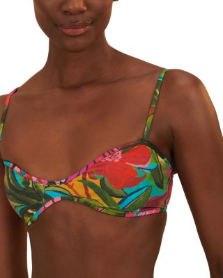 Jardin De Reve Floral Print Bikini Top