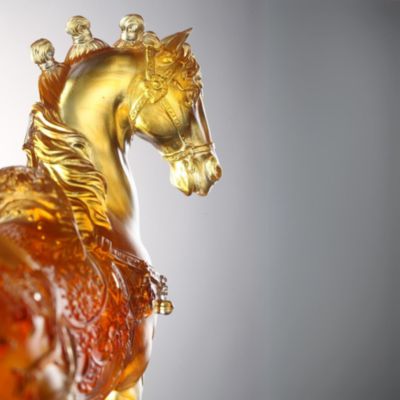 Exultation Crystal Art Horse Sculpture