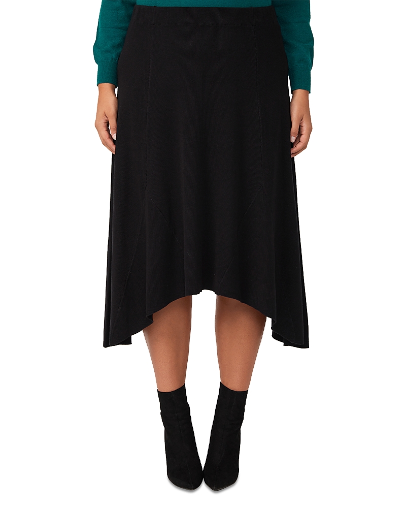 Estelle Plus Shade Midi Skirt In Black